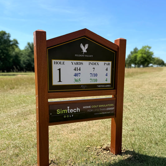 JB ProPanel Hardwood – Sponsored Tee Sign (Natural, Premium Hardwood)