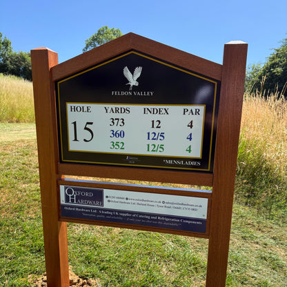 JB ProPanel Hardwood – Sponsored Tee Sign (Natural, Premium Hardwood)